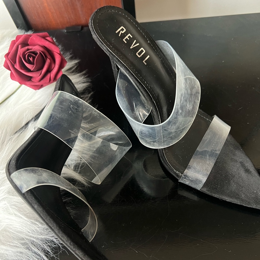 Revo Black and Clear Women's Shoes 8.5 black clear